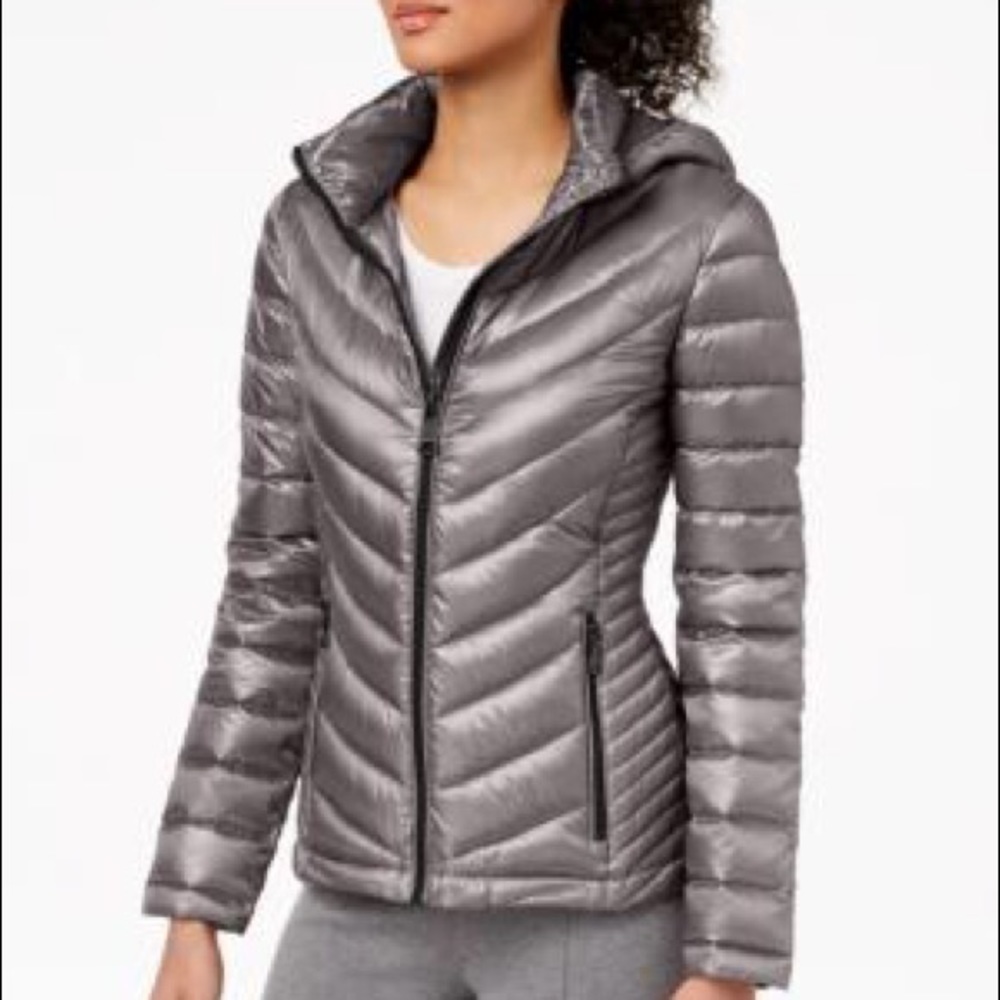 Calvin Klein Packable Down Puffer Jacket Granite